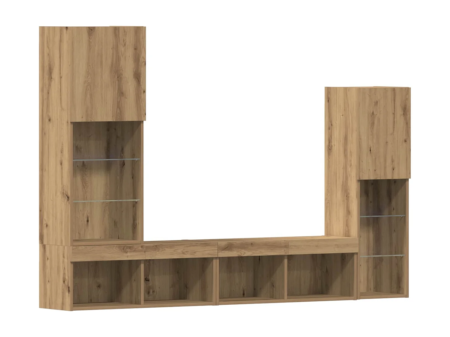 TV-Schränk 4 pcs Artisan-Eiche Holzwerkstoff