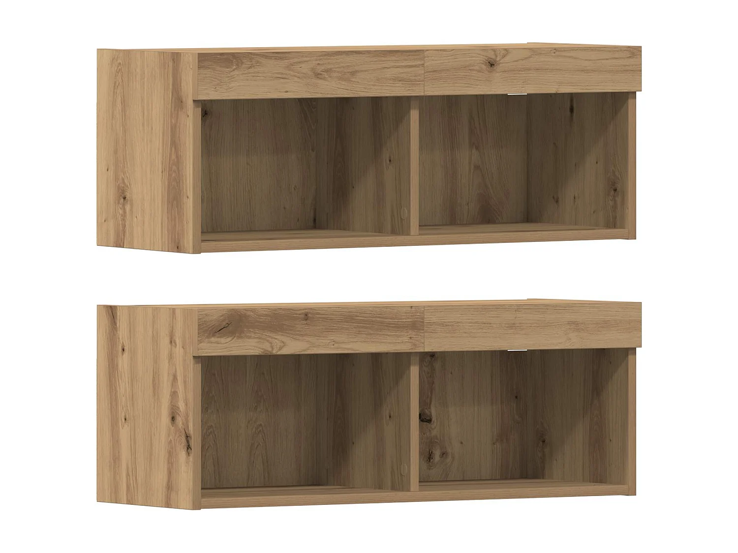 Meuble TV 4 pcs chêne artisanal Bois d'ingénierie