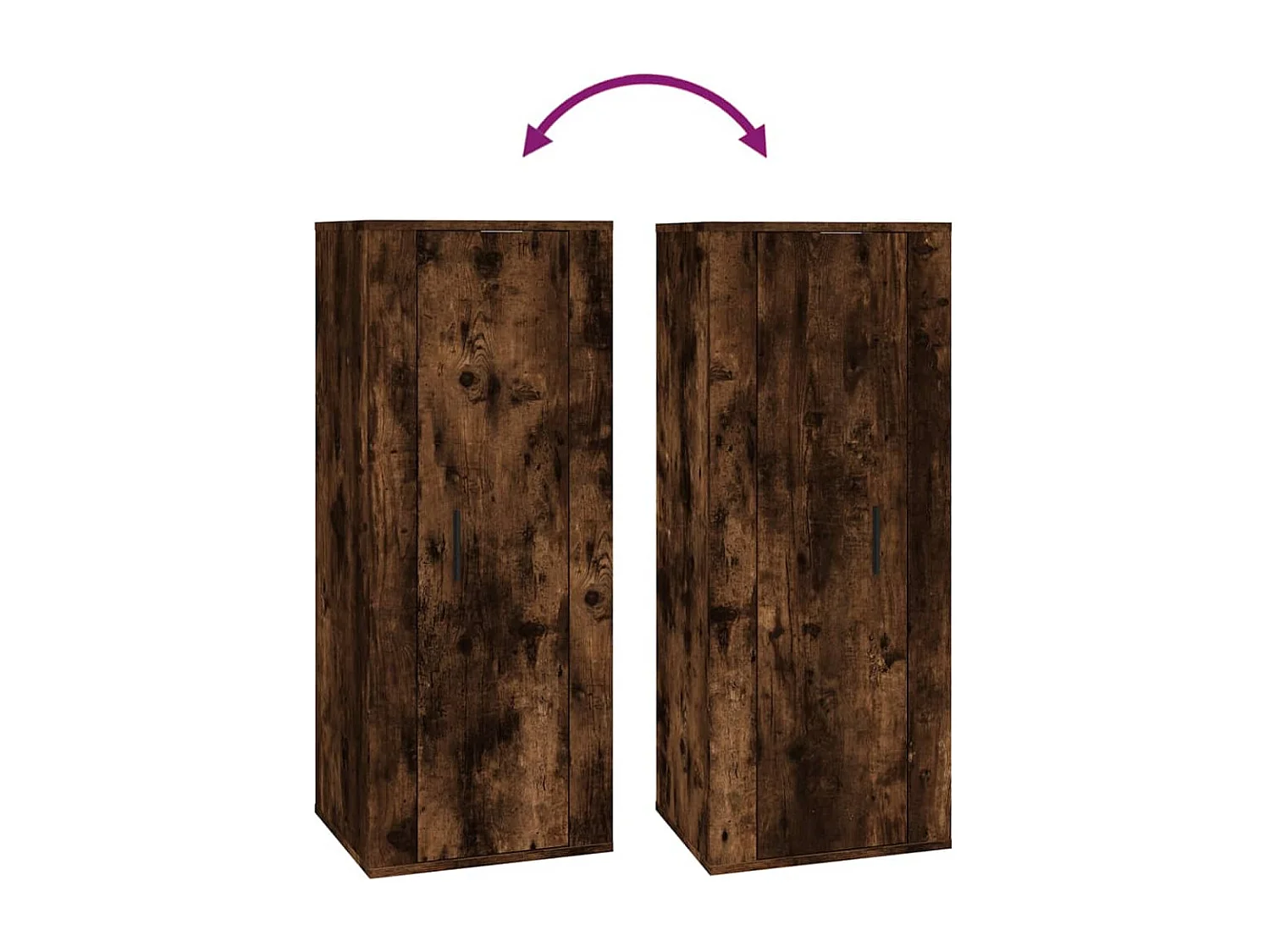 7-delige Tv-meubelset bewerkt hout gerookt eikenkleurig