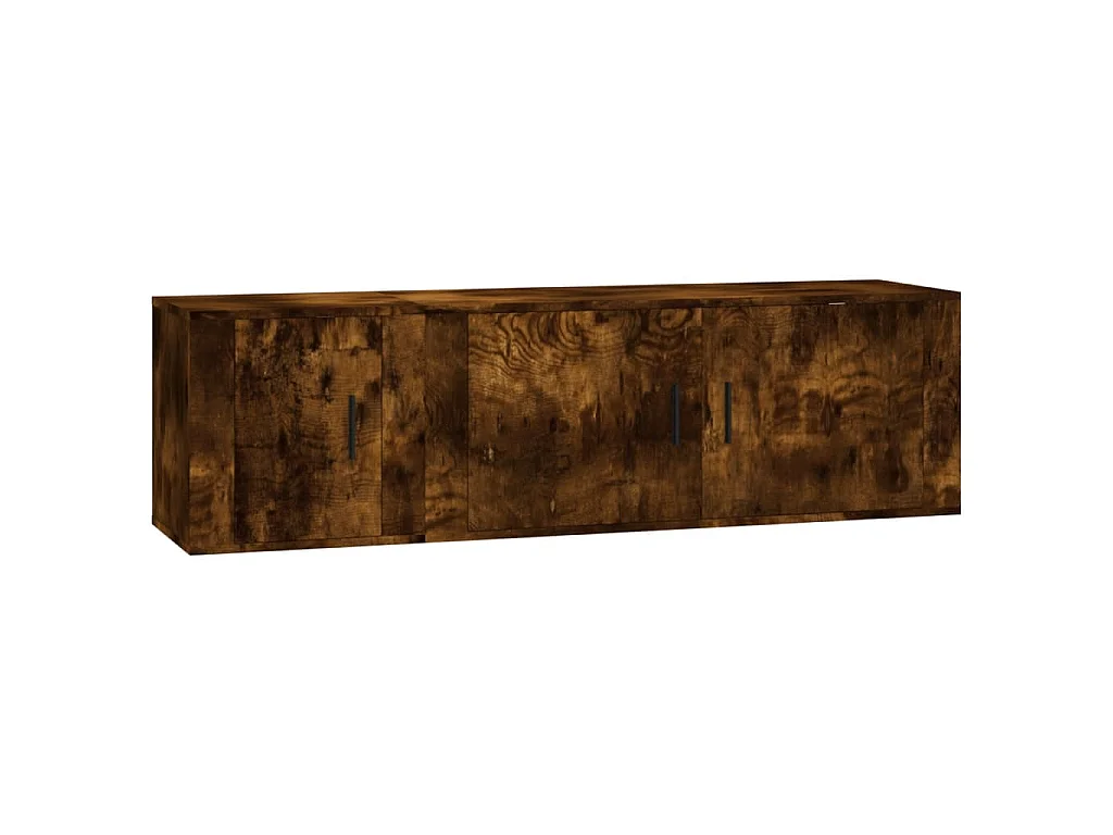 Ensemble de meubles TV 2 pcs Chêne fumé Bois d'ingénierie