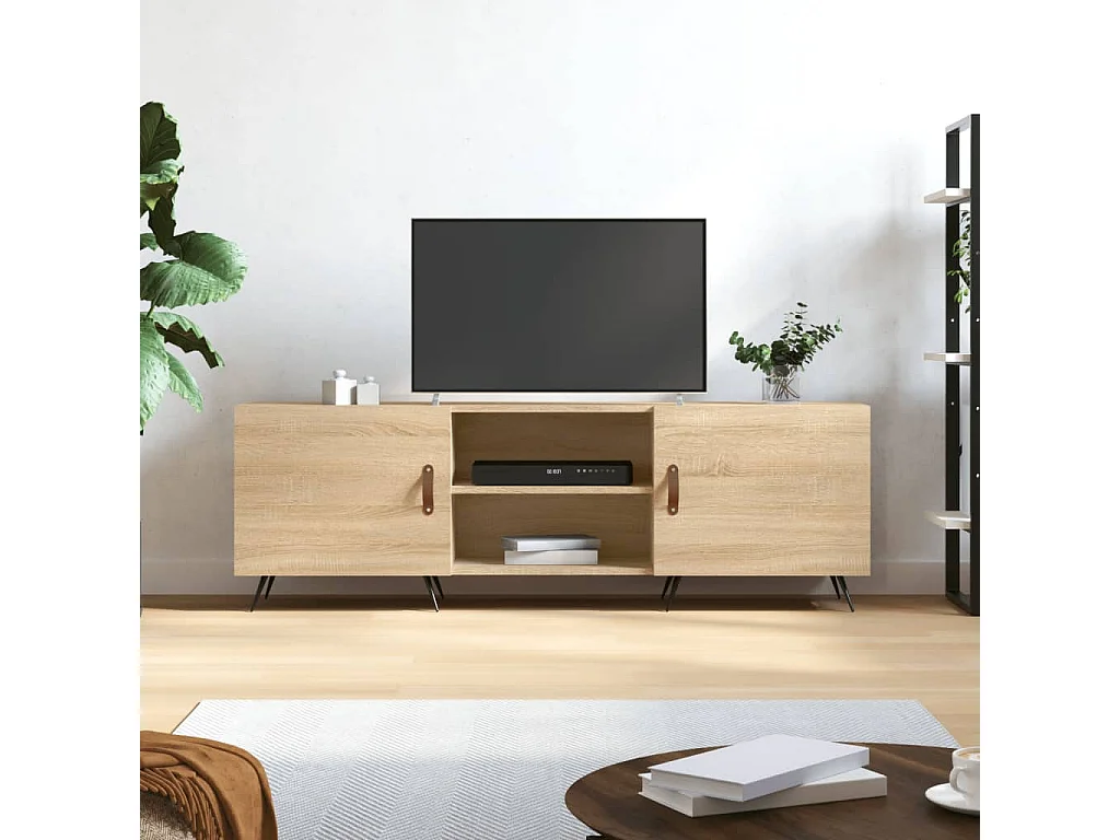 Móvel de TV 150x30x50 cm derivados de madeira carvalho sonoma
