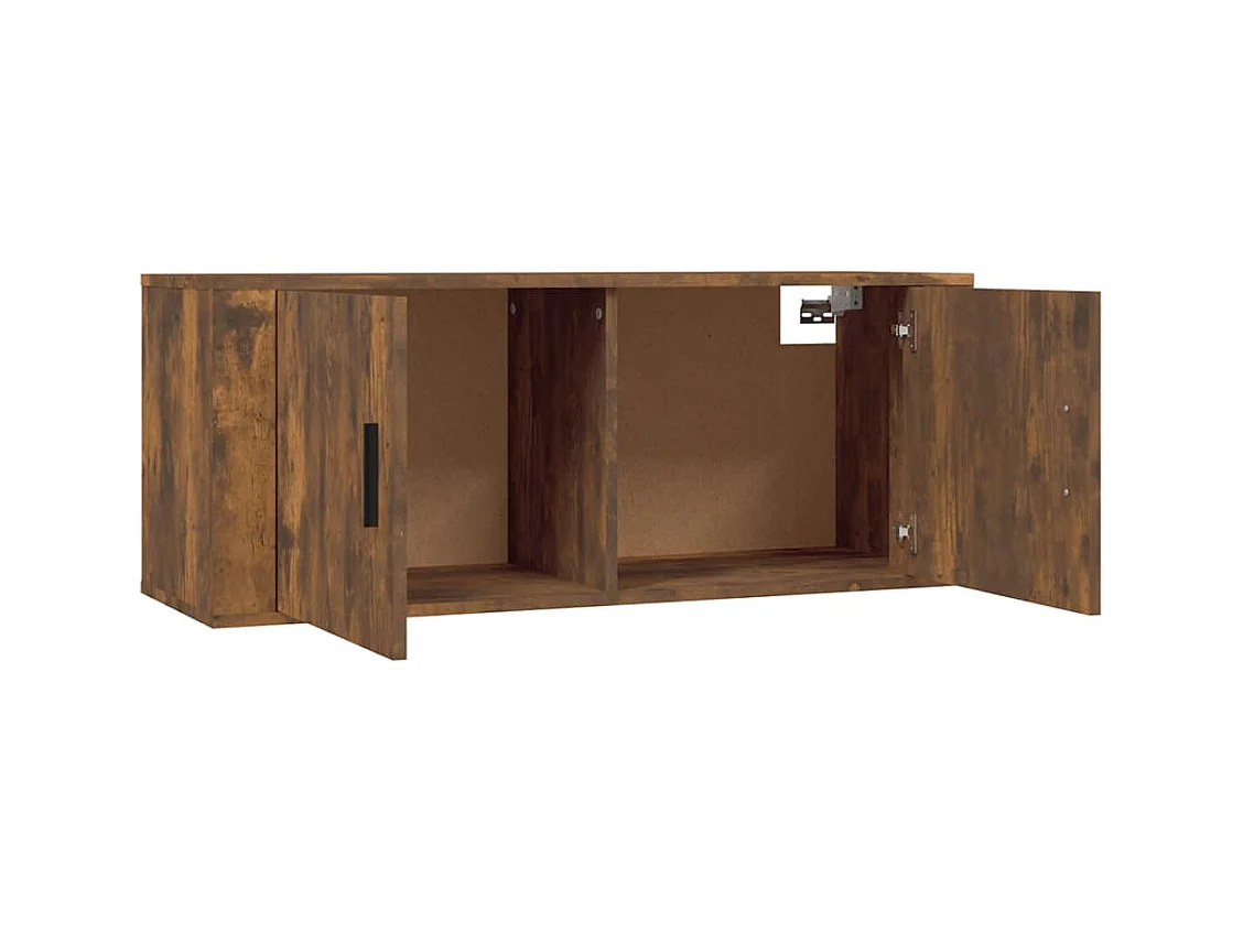 Meubles TV muraux 3 pcs chêne fumé 100x34,5x40 cm