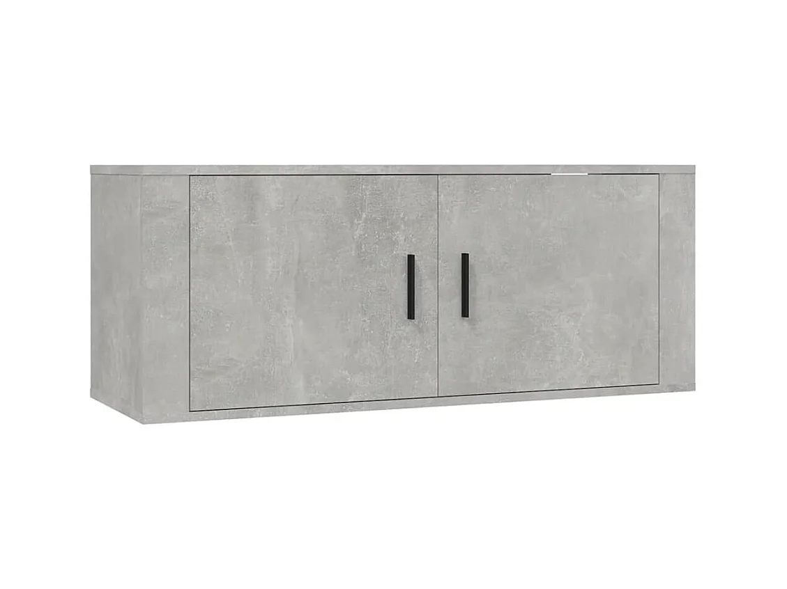 Ensemble de meubles TV 7 pcs Gris béton Bois d'ingénierie