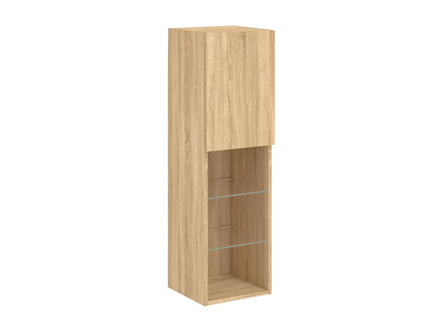 Ensemble de meubles TV muraux 7pcs et lumières LED chêne sonoma