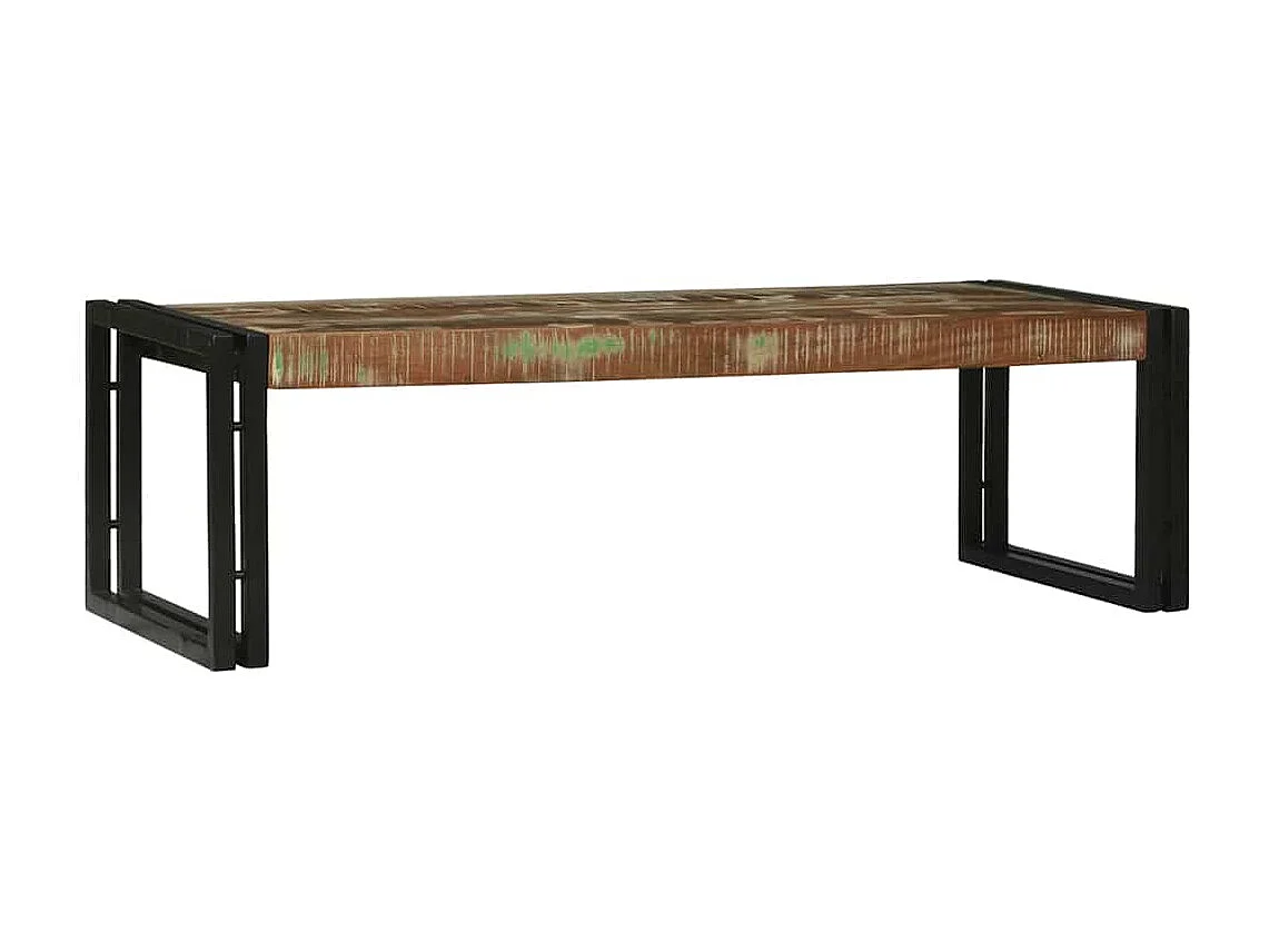 Table basse 2 pcs Multicolore bois de récupération massif