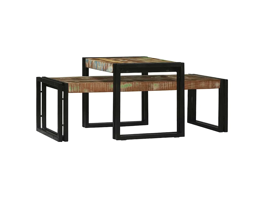 Table basse 2 pc Multicolore 48 x 40 x 40 cm