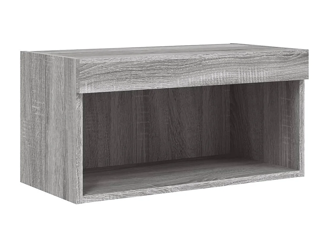 Mobili TV a Muro con LED 8pz Grigio Sonoma Legno Multistrato