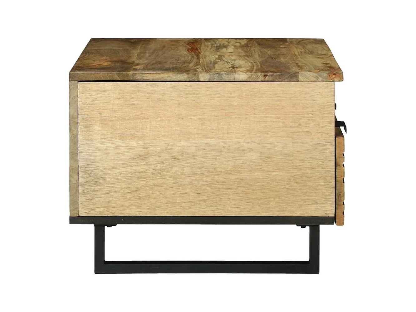 Table basse with Drawer Marron et Noir 80 x 54 x 40 cm