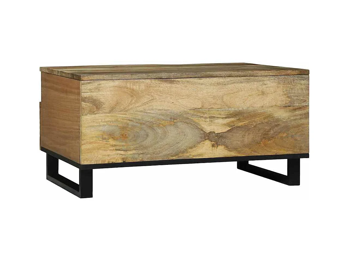 Table basse with Drawer Marron et Noir 80 x 54 x 40 cm