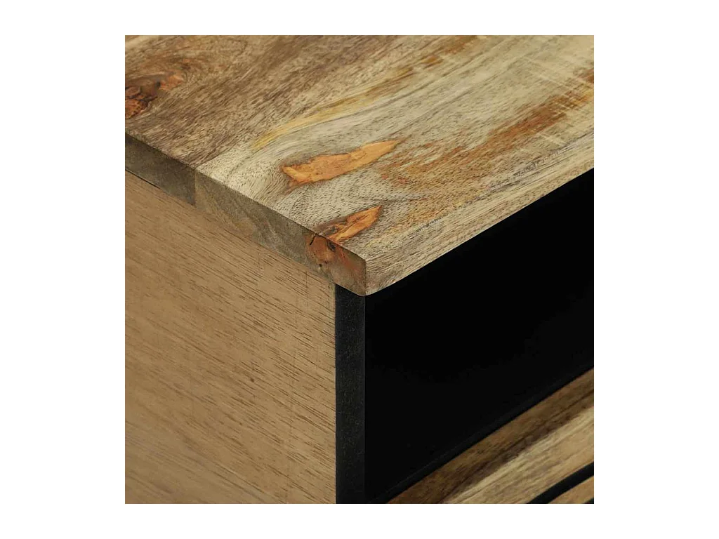 Table basse with Drawer Marron et Noir 80 x 54 x 40 cm