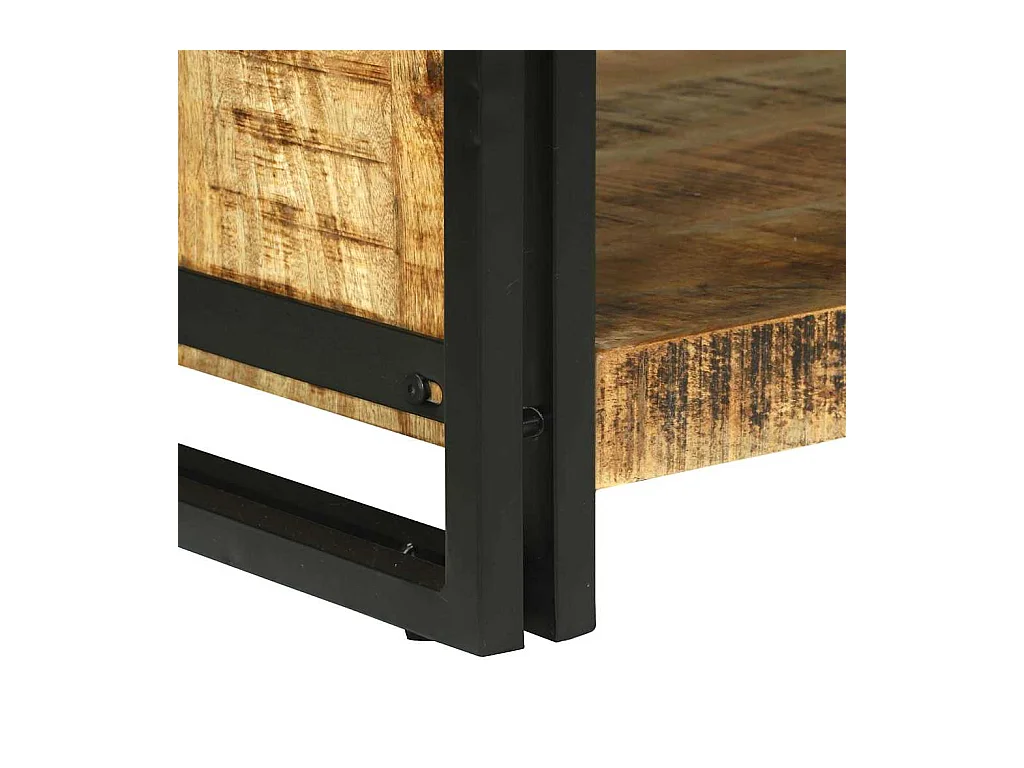 Table basse 120 x 50 x 38 cm Bois de manguier brut massif