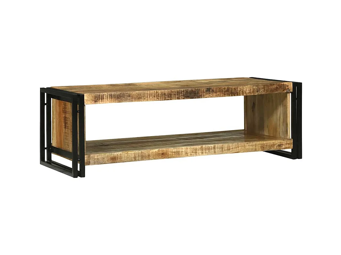 Table basse 120 x 50 x 38 cm Bois de manguier brut massif