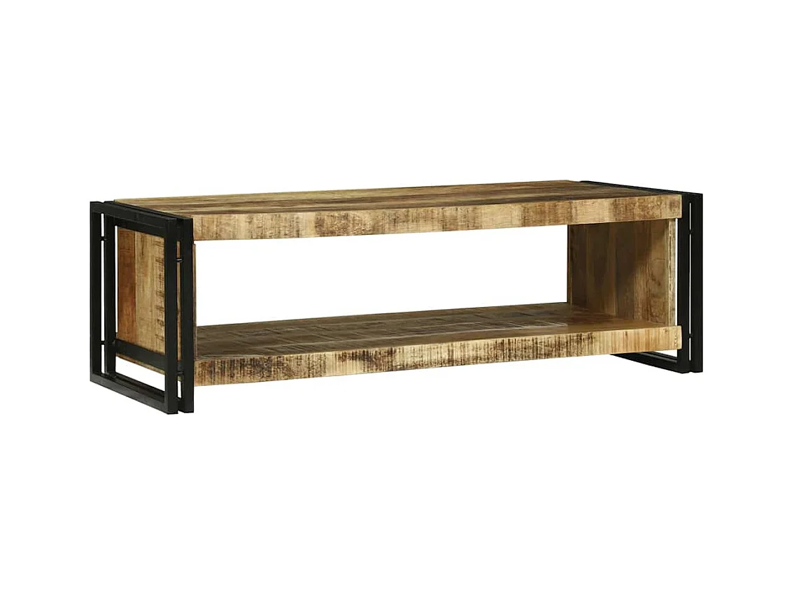 Table basse 120 x 50 x 38 cm Bois de manguier brut massif