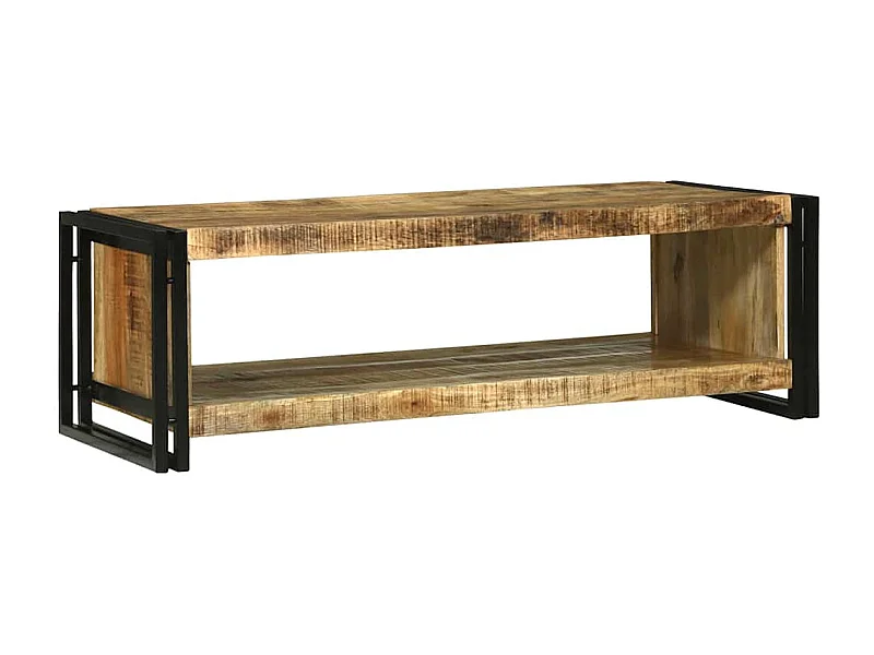 Table basse 120 x 50 x 38 cm Bois de manguier brut massif