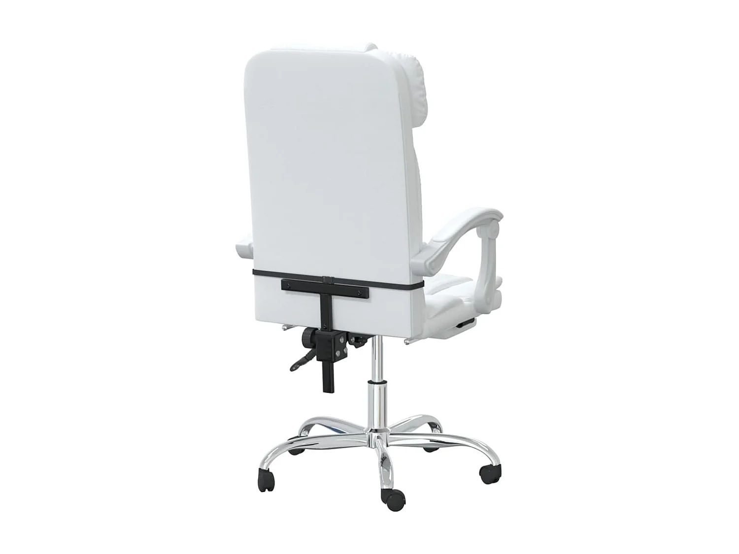 Silla de oficina reclinable cuero sintético blanco