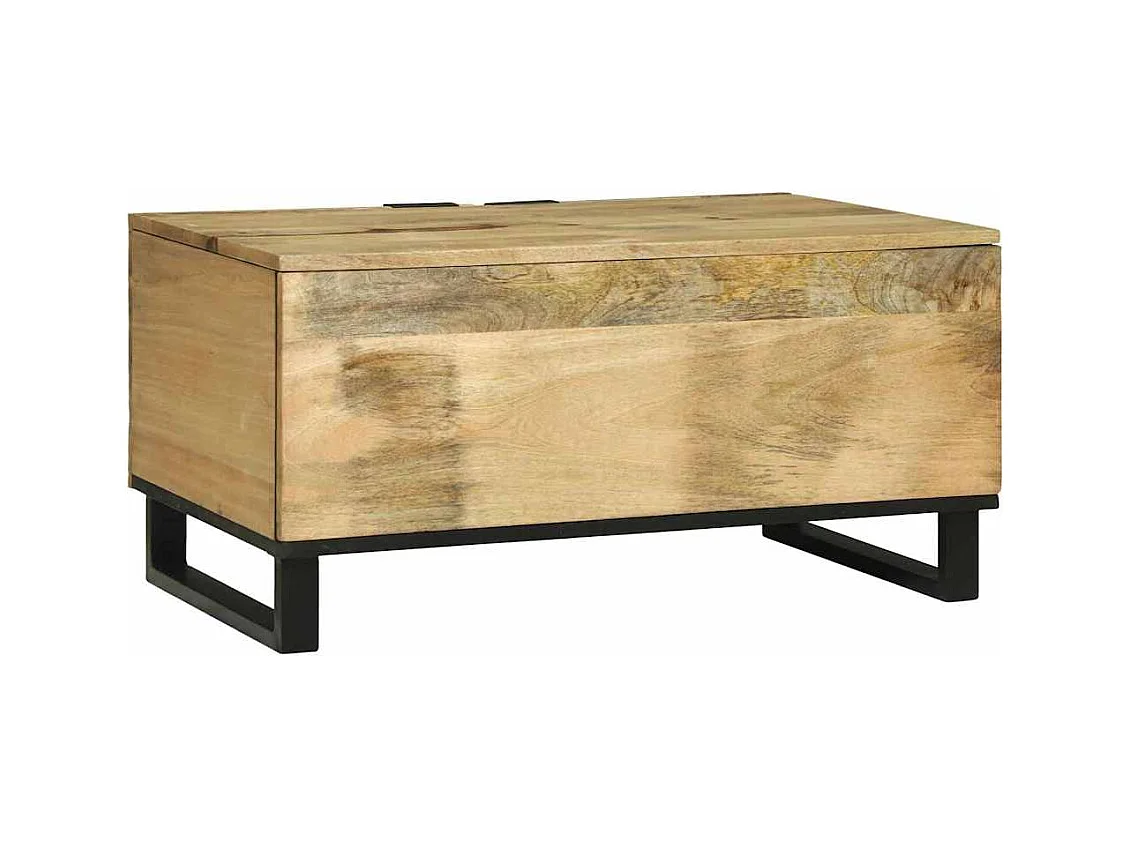 Table basse Marron et Noir 80 x 50 x 40 cm