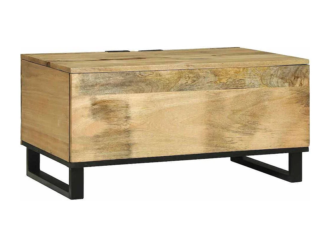 Mesa de Café Marrón y Negro 80 x 50 x 40 cm