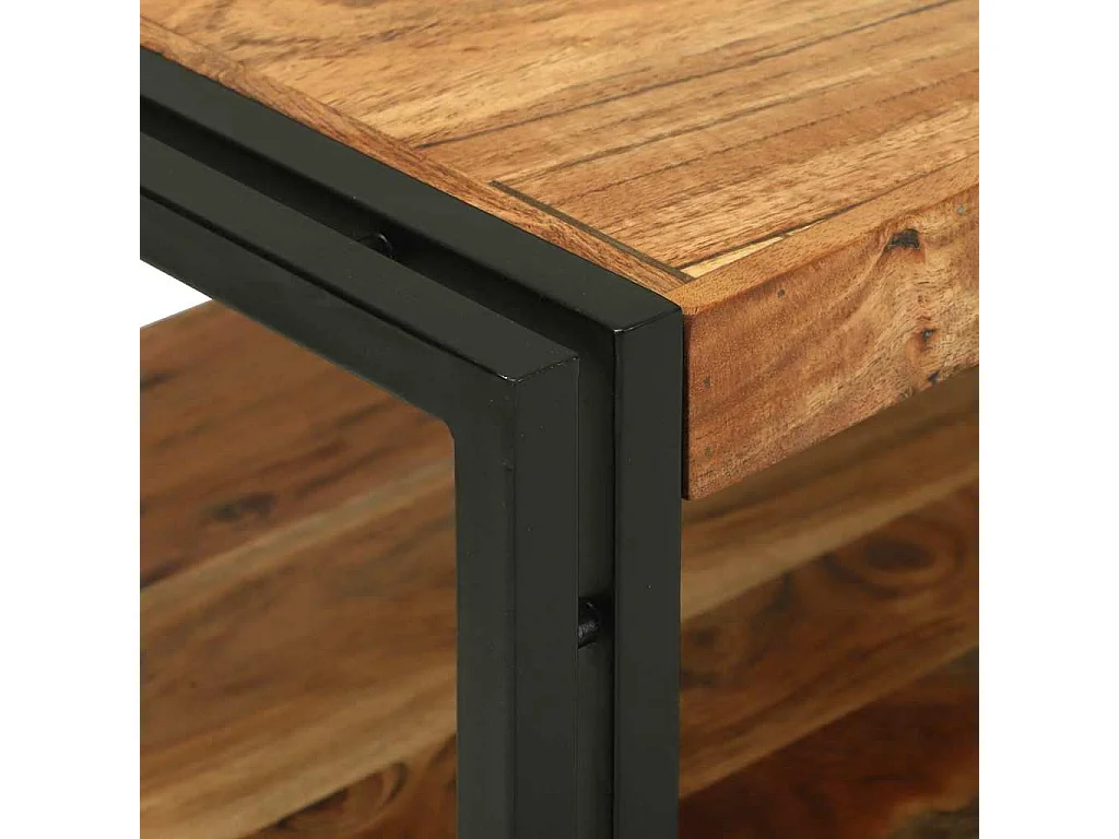 Mesa de Café Marrón 120 x 50 x 38 cm Madera de Acacia Sólida