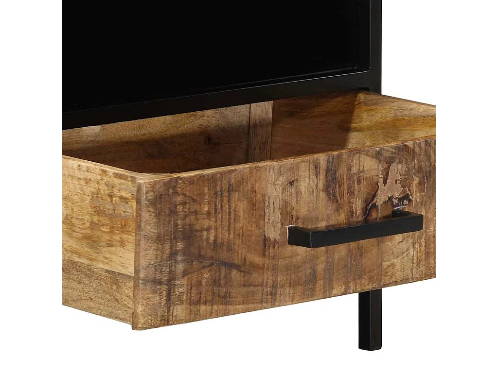 Salontafel Bruin 90 x 50 x 40 cm Massief Mangohout en Metaal