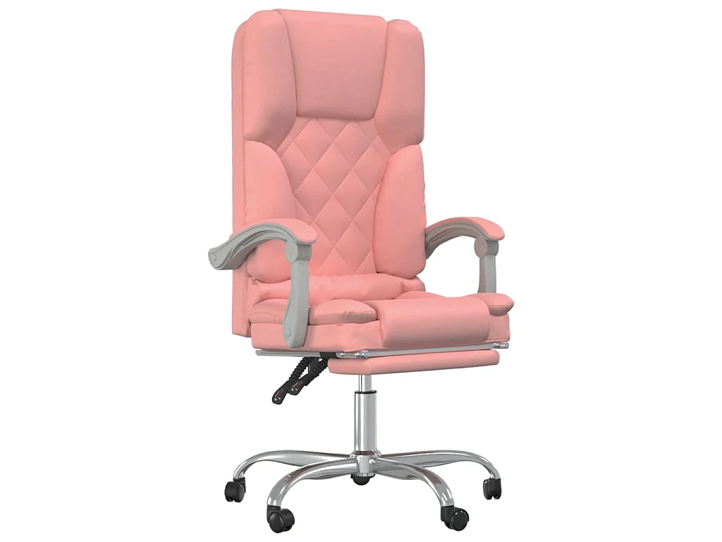 Poltrona da Ufficio Massaggiante Reclinabile rosa in Similpelle