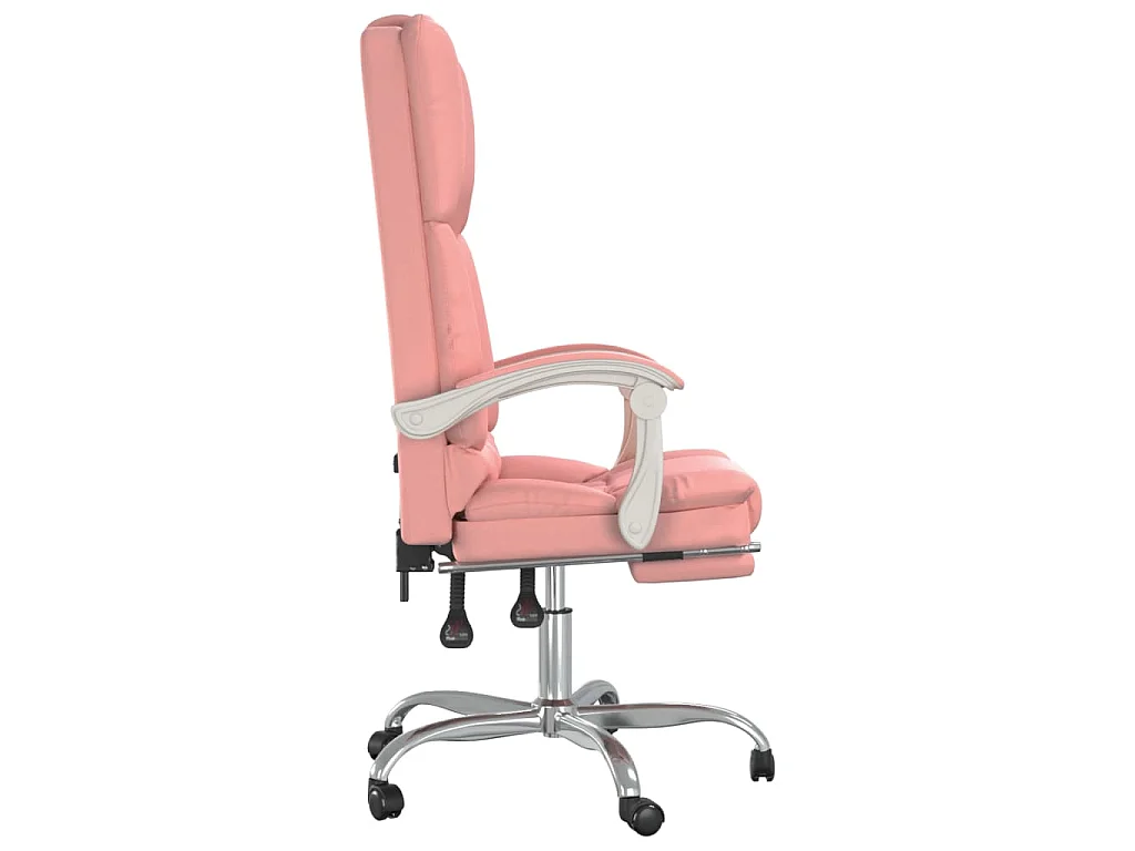 Poltrona da Ufficio Massaggiante Reclinabile rosa in Similpelle