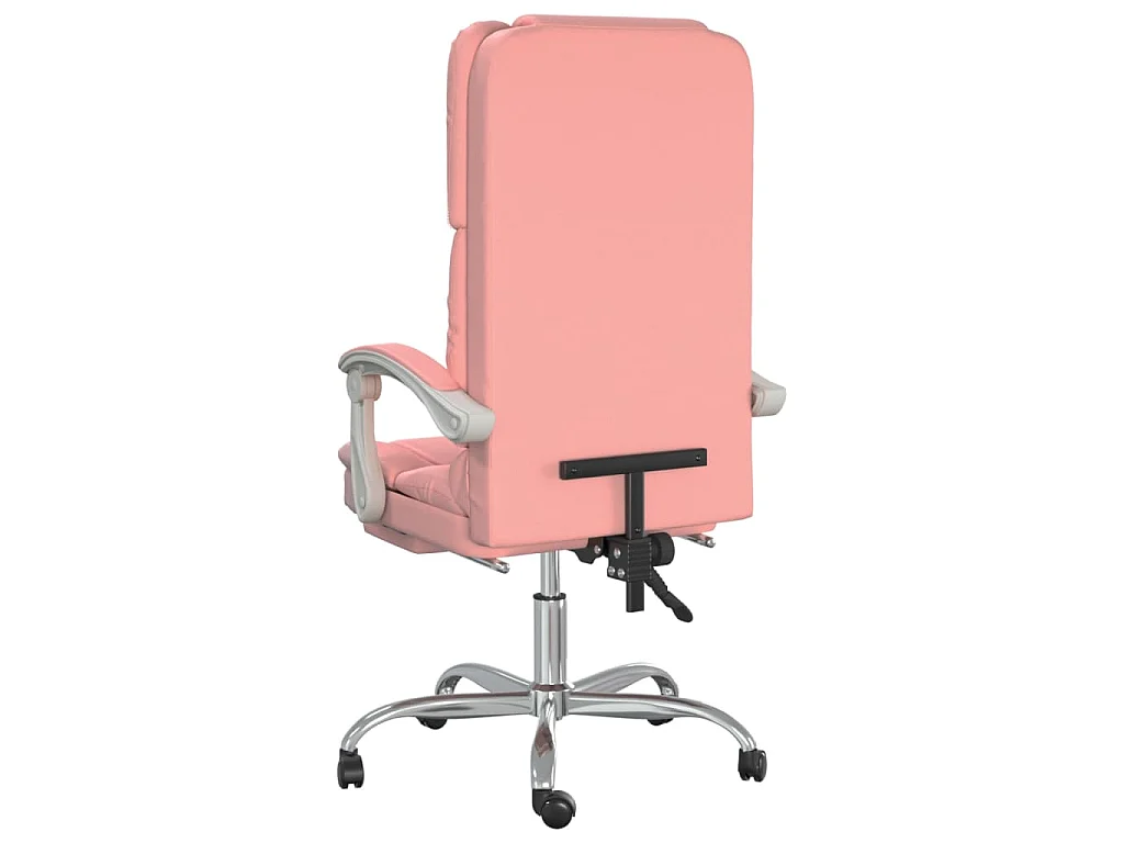 Poltrona da Ufficio Massaggiante Reclinabile rosa in Similpelle