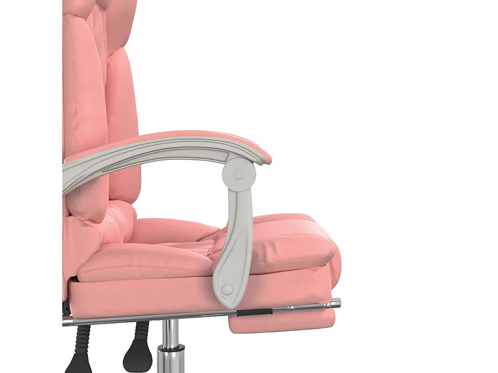 Poltrona da Ufficio Massaggiante Reclinabile rosa in Similpelle