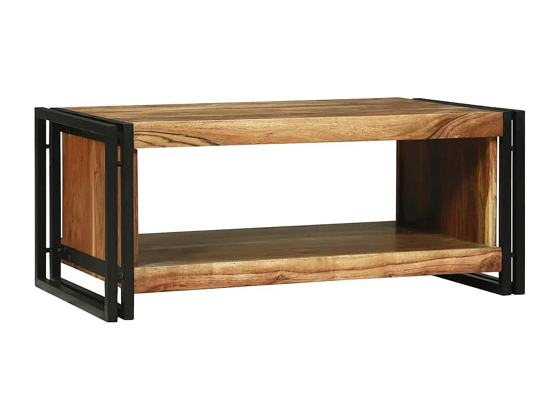 Table basse Marron 90 x 50 x 38 cm Bois d'Acacia Massif