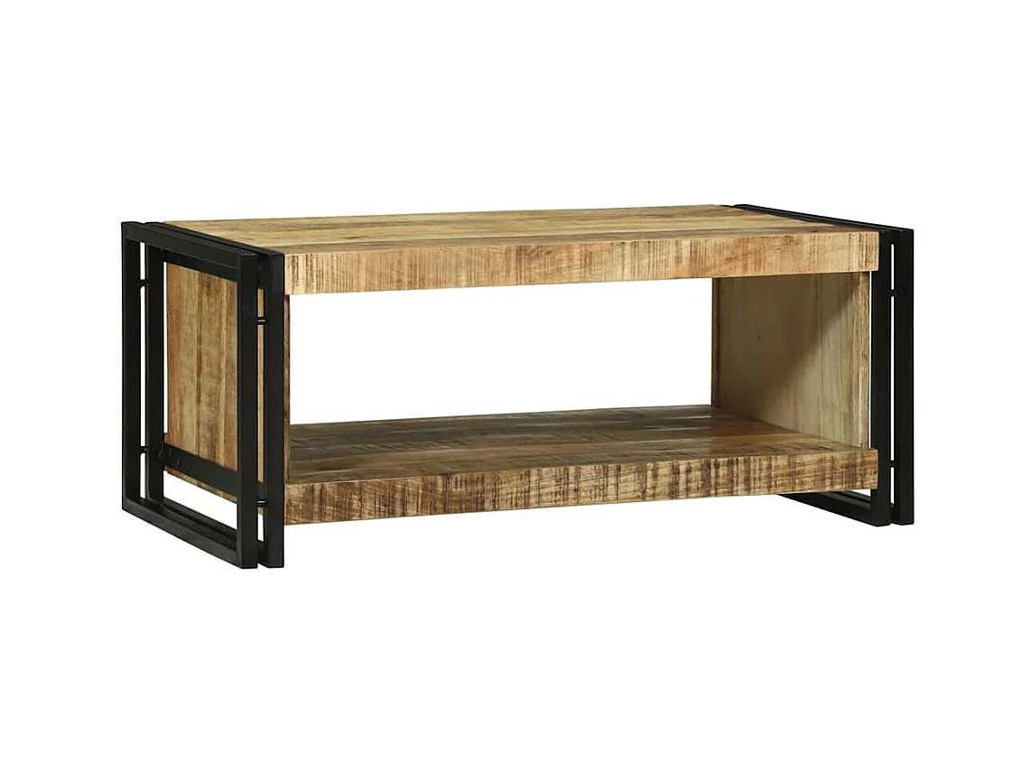 Table basse Marron 90 x 50 x 38 cm Bois de manguier brut massif