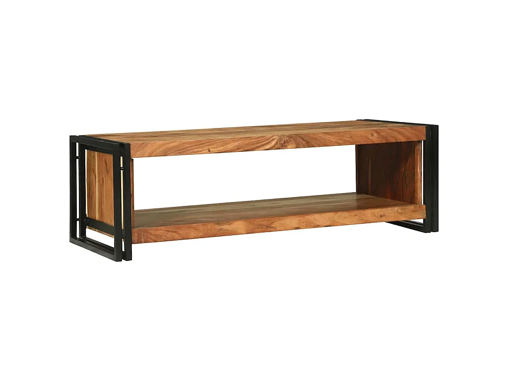 Mesa de Café Marrón 120 x 50 x 38 cm Madera de Acacia Sólida