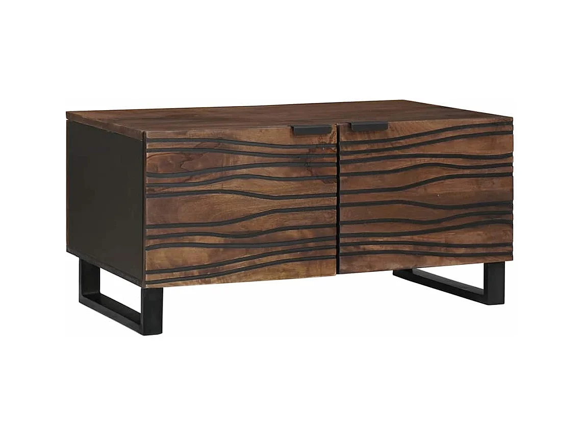 Table basse Marron et Noir 80 x 50 x 40 cm