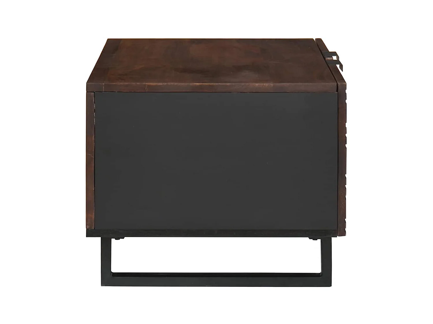 Table basse Marron et Noir 80 x 50 x 40 cm