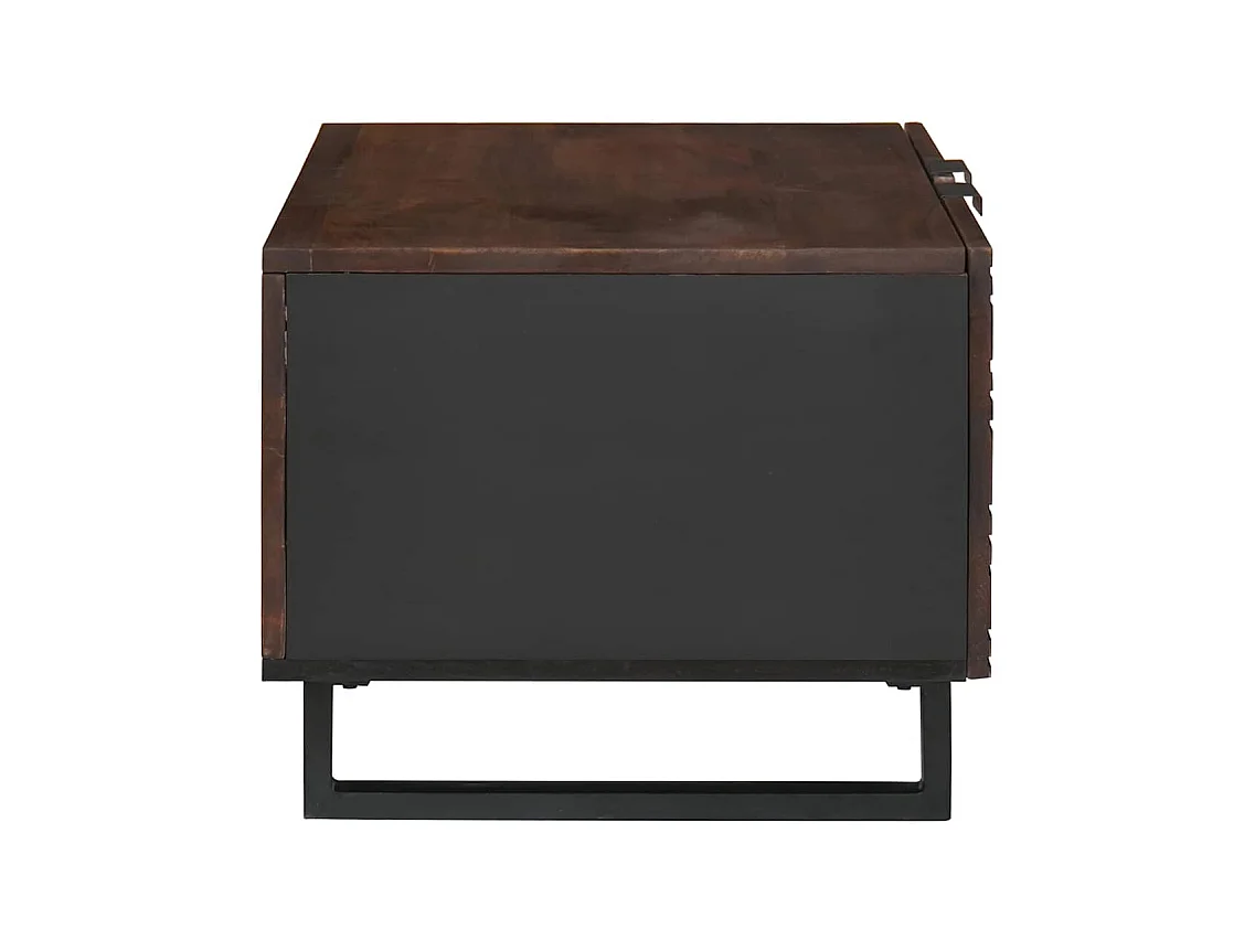 Table basse Marron et Noir 80 x 50 x 40 cm