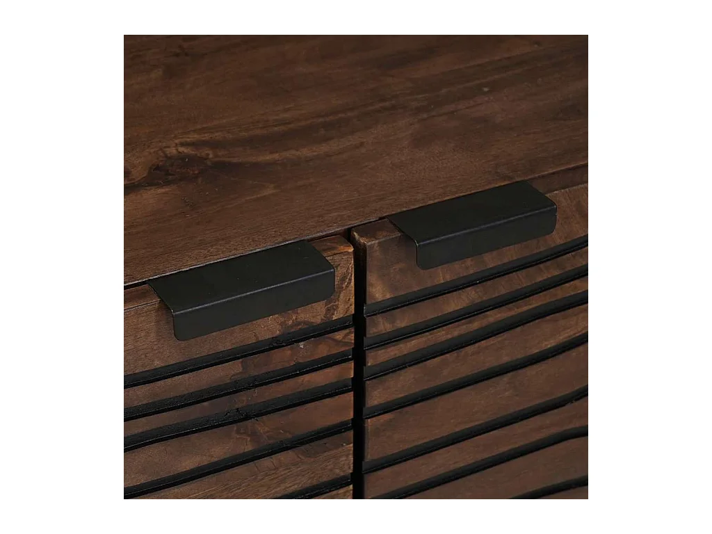 Table basse Marron et Noir 80 x 50 x 40 cm