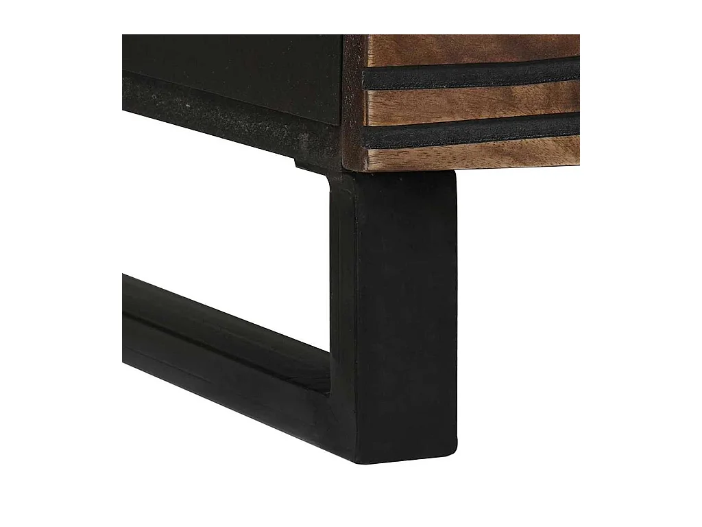 Table basse Marron et Noir 80 x 50 x 40 cm