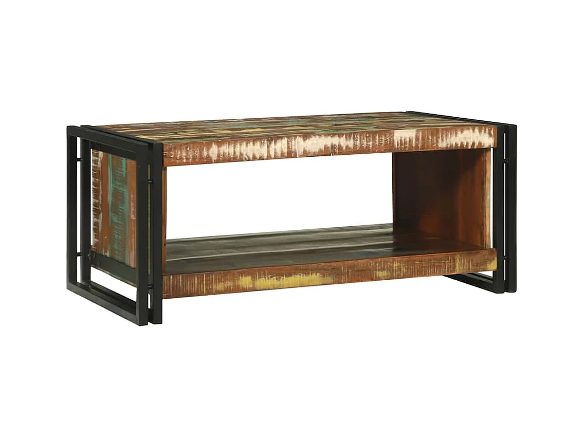 Table basse Marron 90 x 50 x 38 cm bois de récupération massif