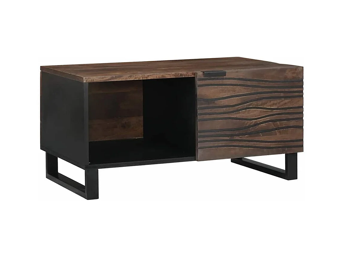 Table basse Marron et Noir 80 x 50 x 40 cm