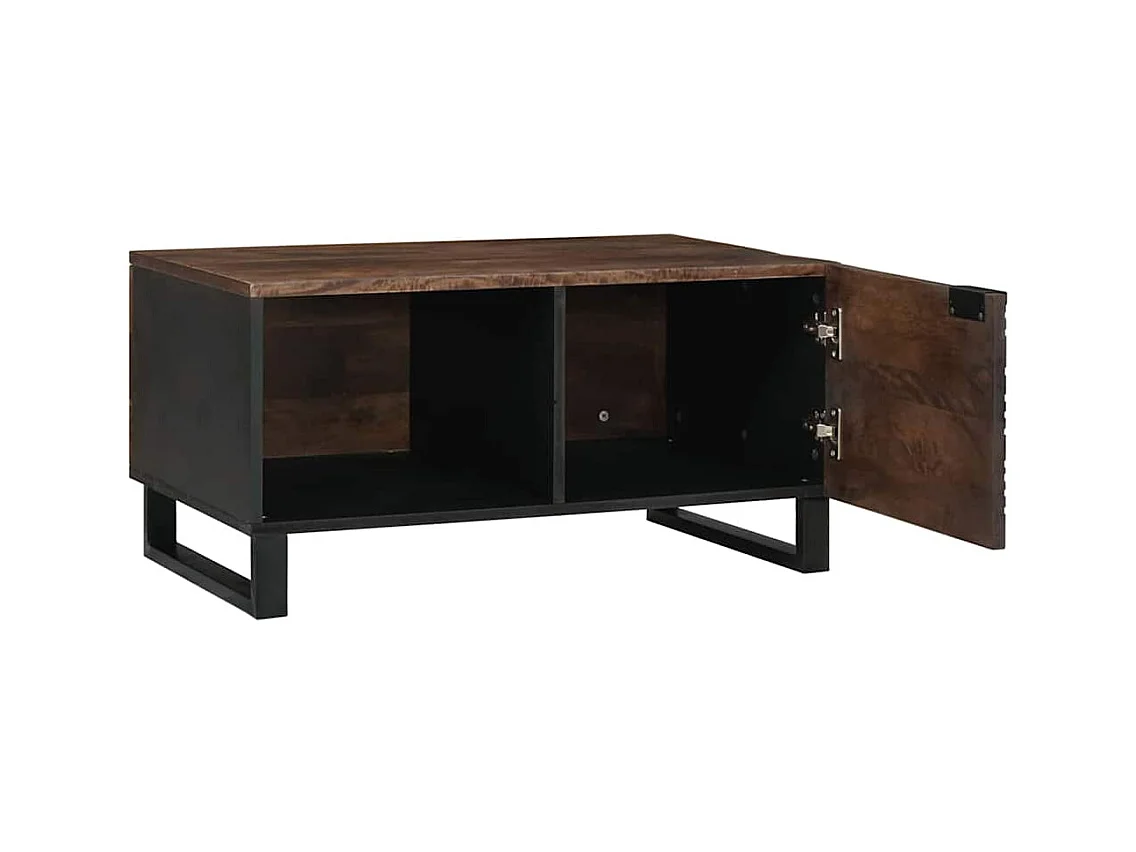 Table basse Marron et Noir 80 x 50 x 40 cm