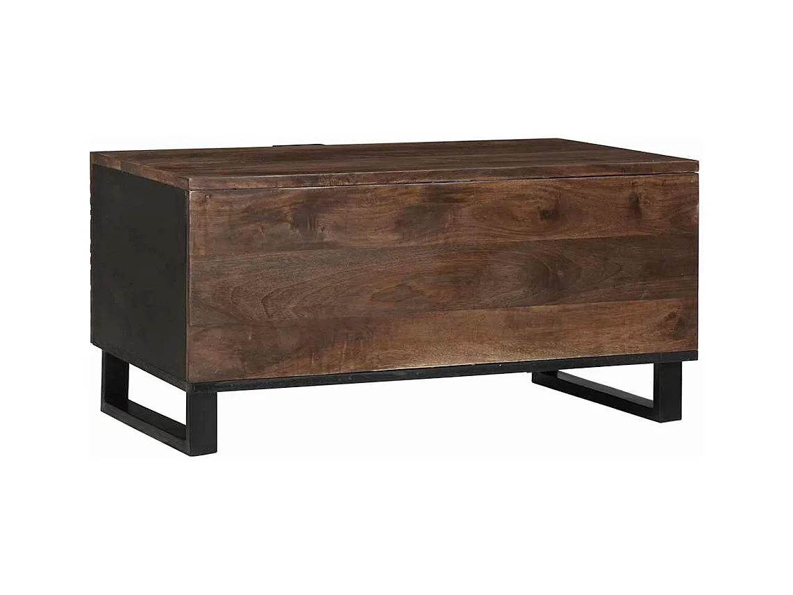 Table basse Marron et Noir 80 x 50 x 40 cm
