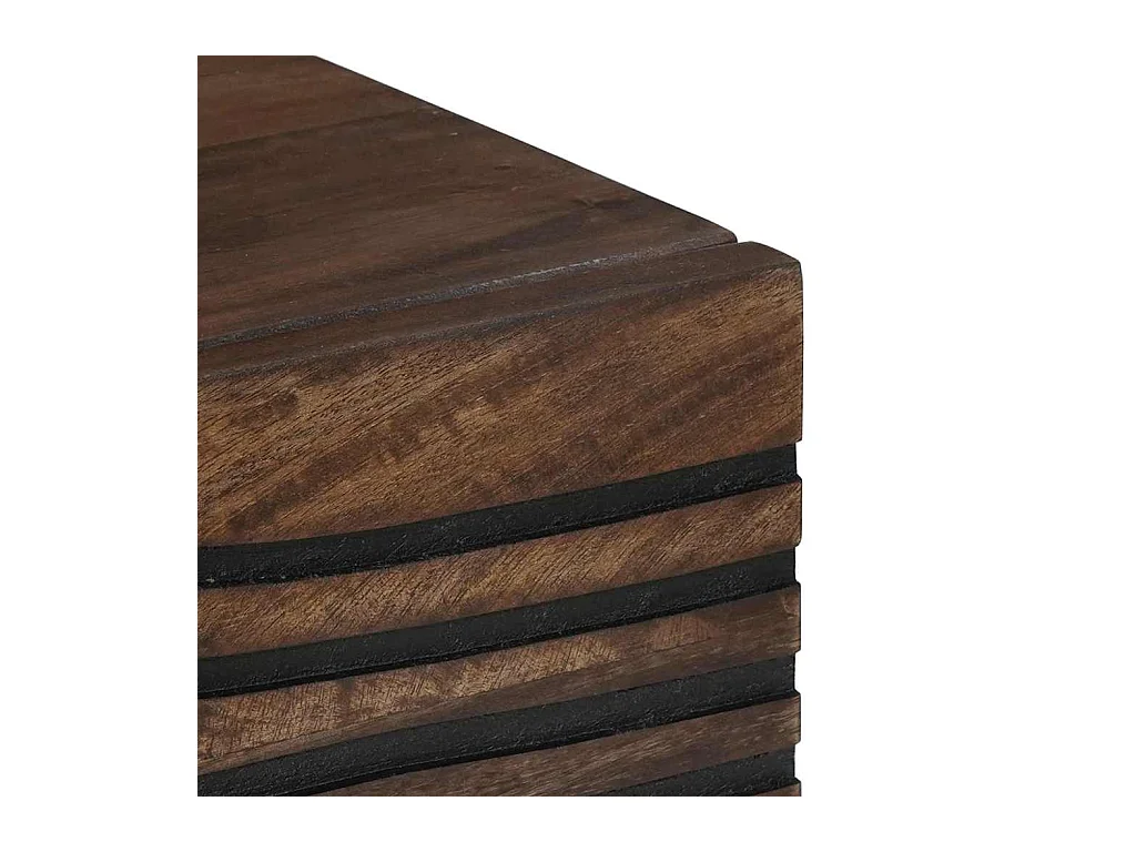 Table basse Marron et Noir 80 x 50 x 40 cm