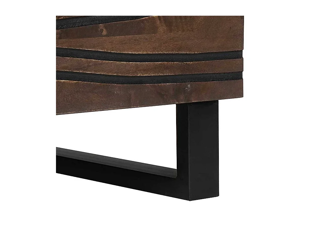 Table basse Marron et Noir 80 x 50 x 40 cm