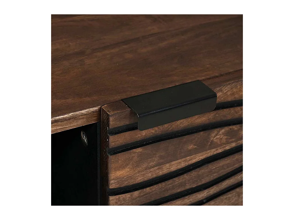 Table basse Marron et Noir 80 x 50 x 40 cm