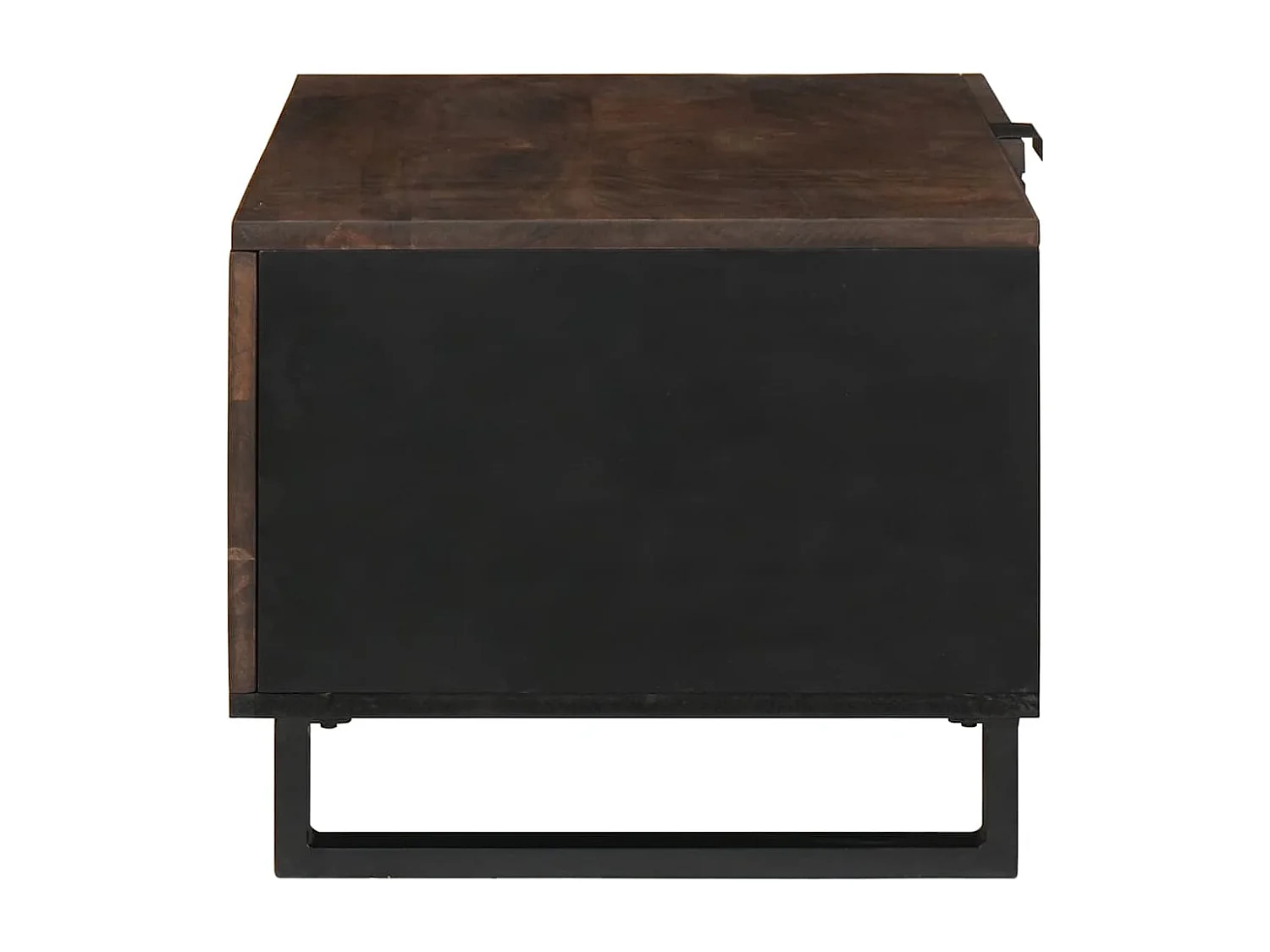 Table basse Marron et Noir 80 x 50 x 40 cm Bois d'acacia massif