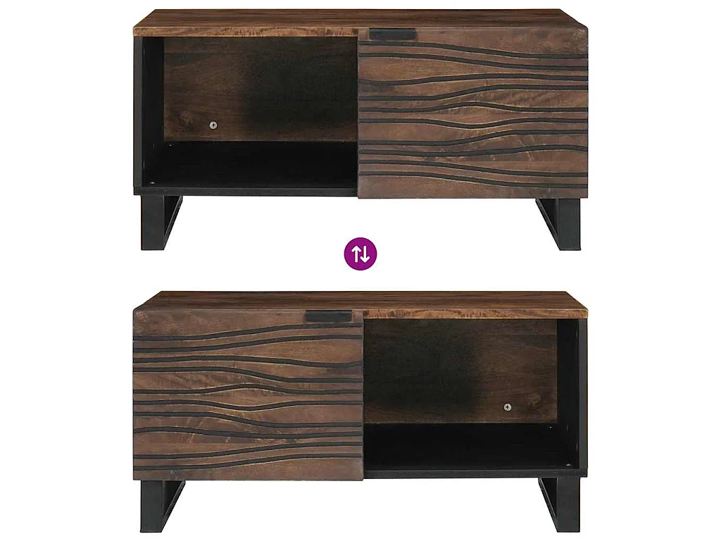 Tavolino da salotto Noce 80 x 50 x 40 cm Legno ingegnerizzato