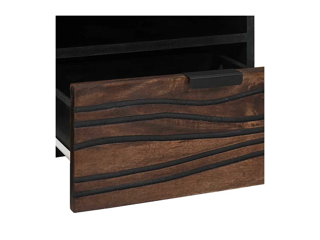 Table basse with Drawer Marron et Noir 80 x 54 x 40 cm