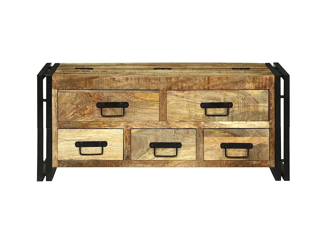 Table basse Marron 90 x 50 x 38 cm Bois de manguier brut massif