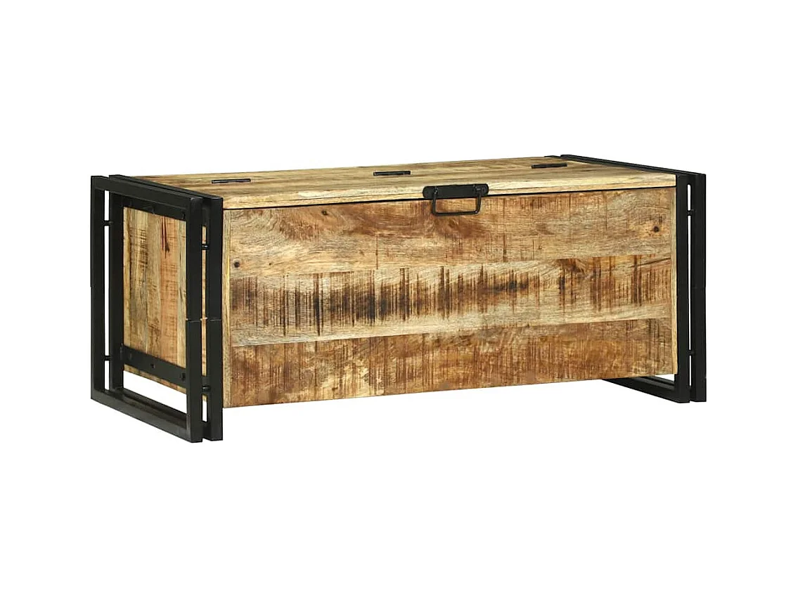 Table basse Marron 90 x 50 x 38 cm Bois de manguier brut massif
