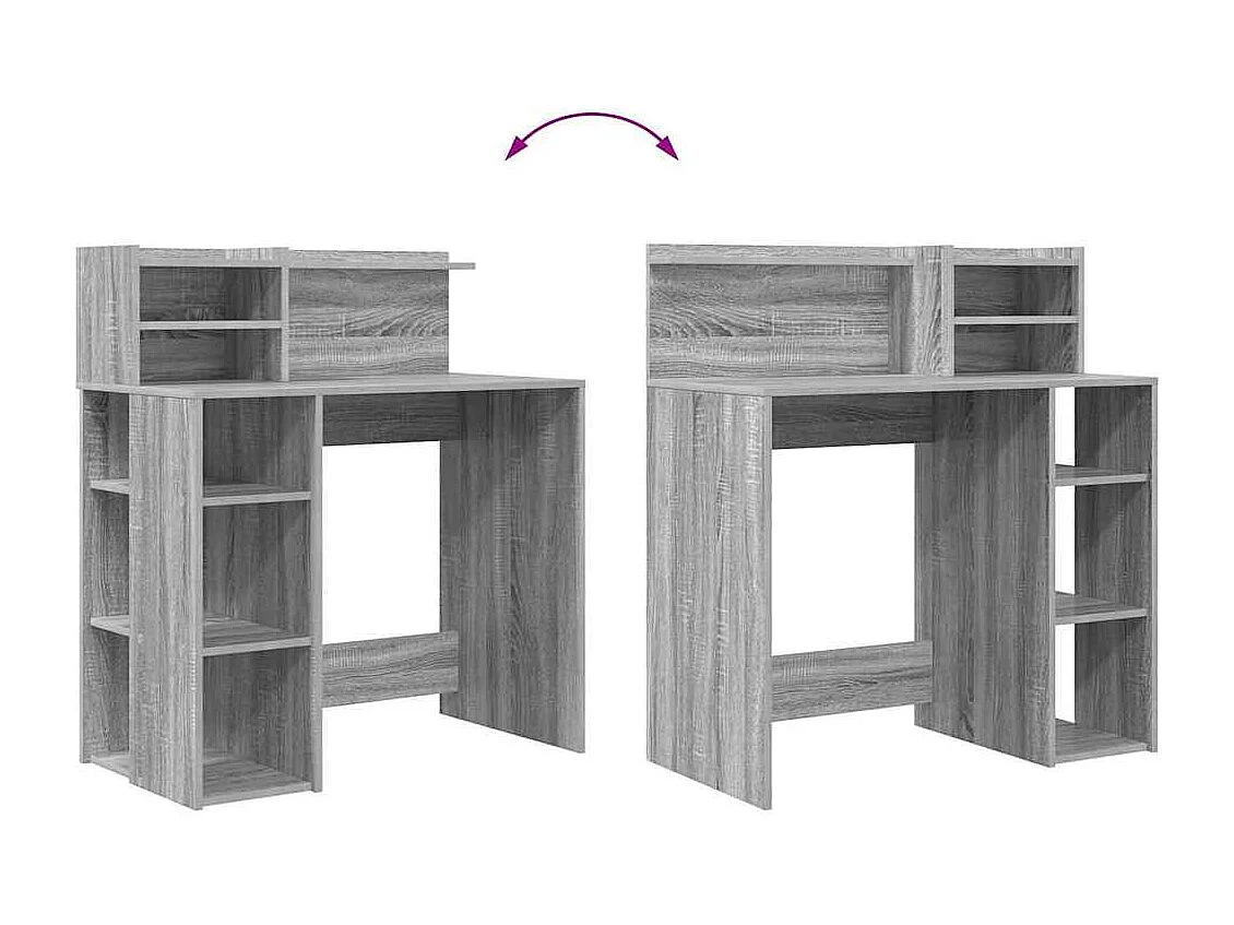 Bureau Gris Sonoma 90 x 48 x 101,5 cm Bois d'ingénierie