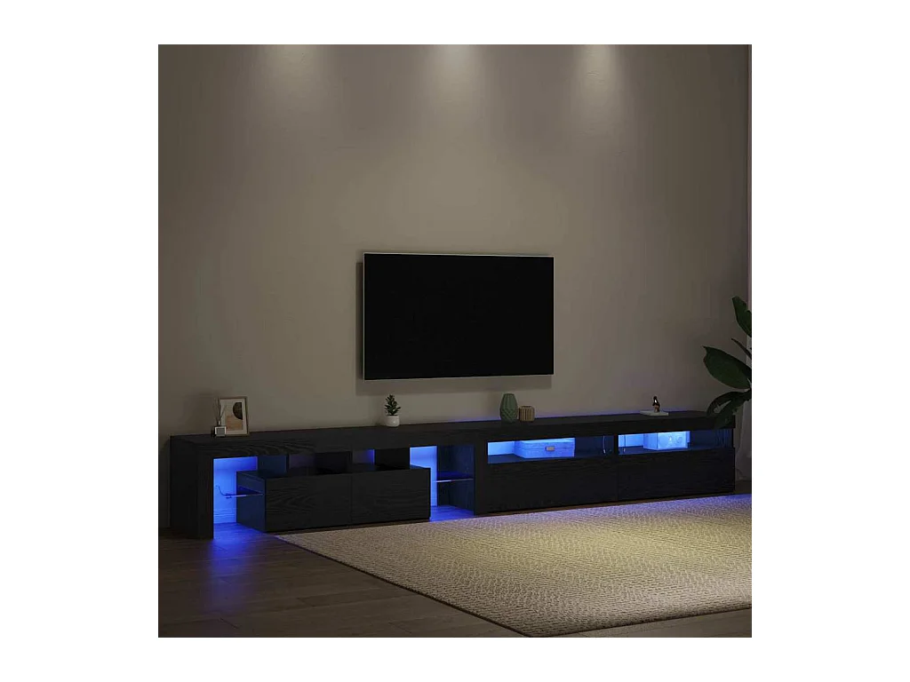 Meubles TV 3 pcs Chêne noir 290 x 36,5 x 40 cm