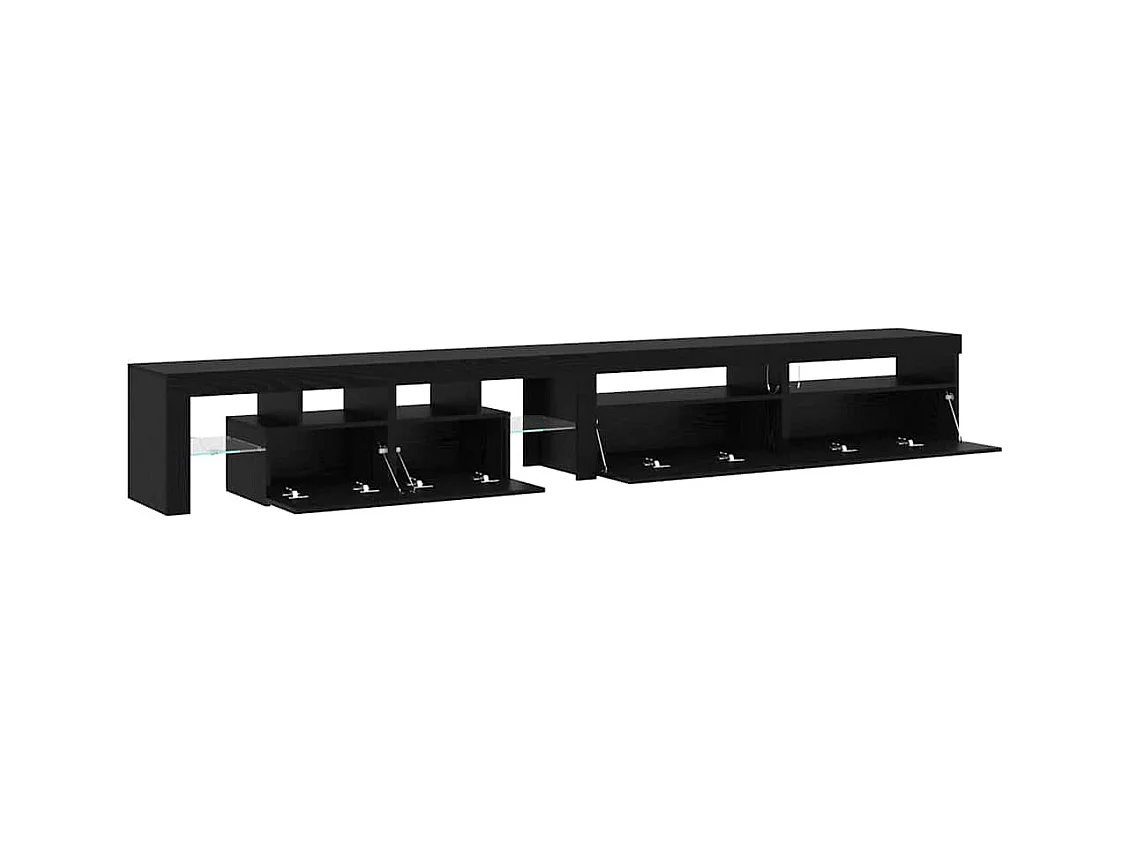 TV-Schränke 3 pcs Schwarz Eichen-Optik 290 x 36,5 x 40 cm